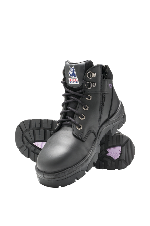black safety boots womens